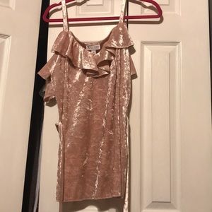 Velvet off the shoulder top